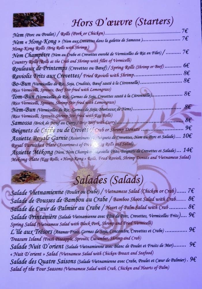 Restaurant Nuit d'Orient - Menu Image 4